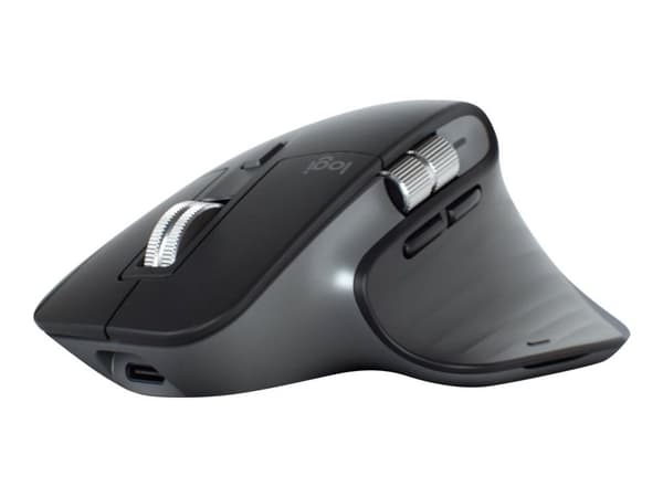 Logitech MX Master 3S (For Mac) - Mus - laser - 7 knapper - trådløs - Bluetooth, 2,4 GHz - Logitech BOLT-mottaker - grafitt