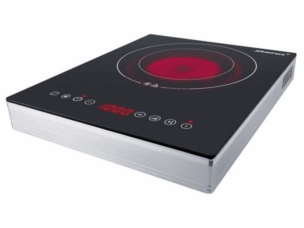 Steba HK 30 - Ceramic hot plate - 2 kW - rustfritt stål / svart