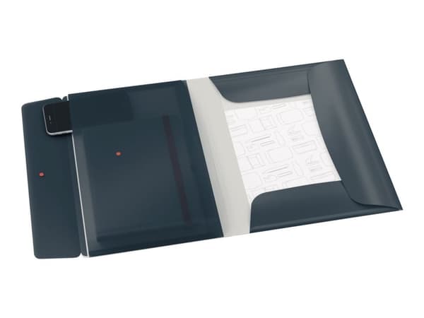 Leitz Cosy läppäkansio taskulla, Piirustuskansio, A4, Polypropeeni (PP), Musta, Matta, 150 arkkia
