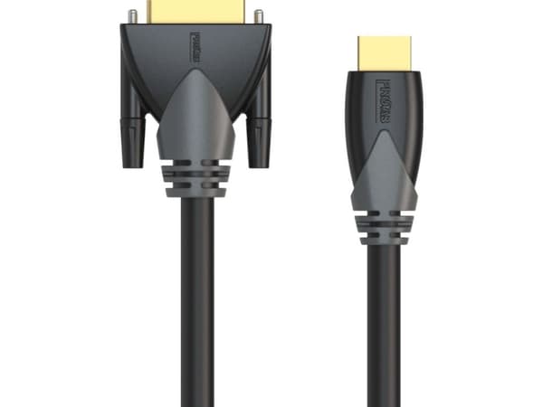 PROCAB CLV160/3, DVI D, HDMI A, 3 m, musta, harmaa
