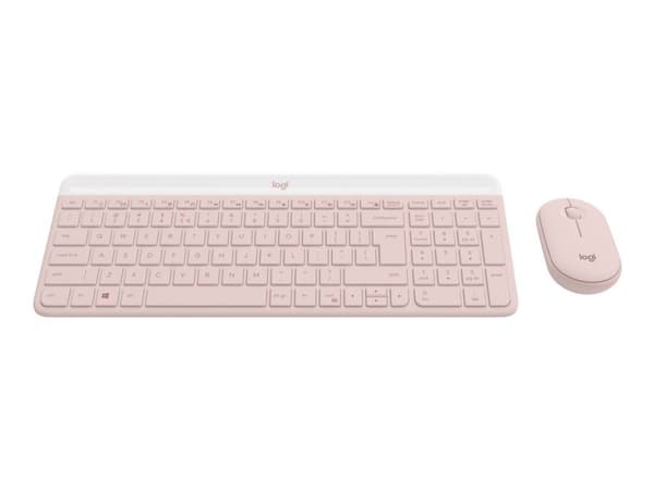 Logitech 920-011322, Mini, Langaton, Langaton RF, QWERTY, Ruusu, Sisältää hiiren
