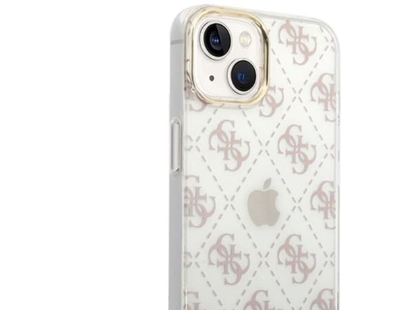 Guess GUHCP14MHG4MHP iPhone 14 Plus 6.7" vaaleanpunainen/vaaleanpunainen kovakotelo 4G Pattern Script (kuvio)