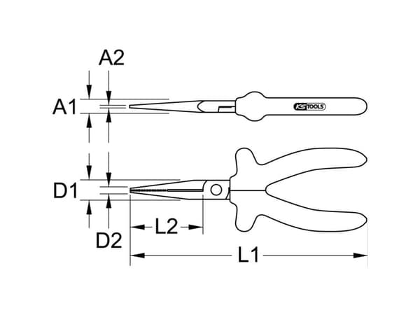 KS Tools 117.1289, Terästä, 1000 V, 160 mm
