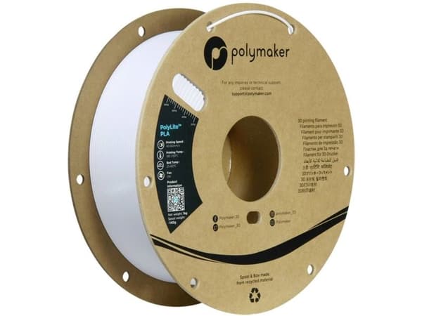 Polymaker PolyLite PLA 1 kg 1,75 mm - kall vit