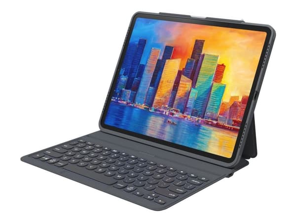 ZAGG Pro Keys, QWERTY, englanti, Harmaa, Monivärinen, Langaton, Bluetooth