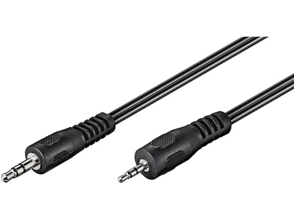 Goobay AVK 313-200 2.0m, 2.5mm, Hankjønn, 3.5mm, Hankjønn, 2 m, Sort