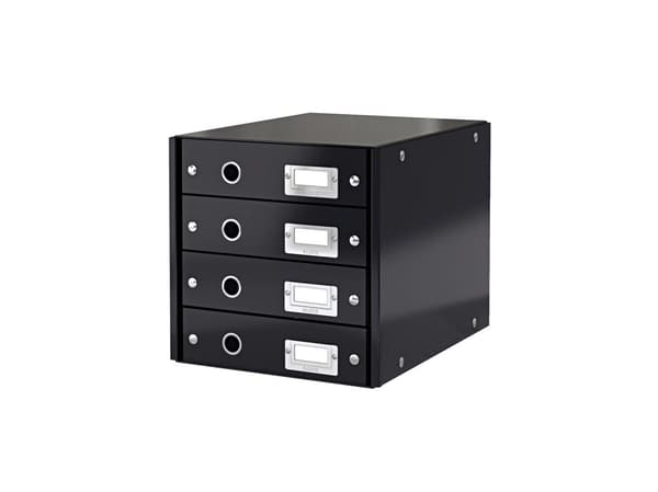 Laatikostokaappi Click &amp; Store 4 laatikkoa. musta