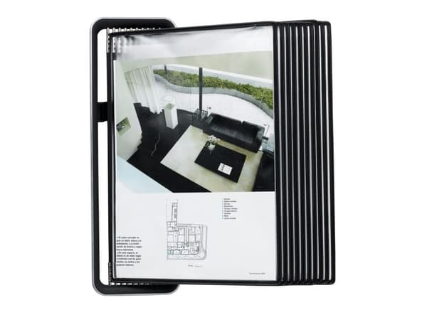Tarifold Væg Display VEO A4 10 Lommer Sort