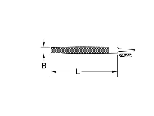 KS TOOLS Halvrunt filblad, form E, 300 mm, skär 1 (161.0127)