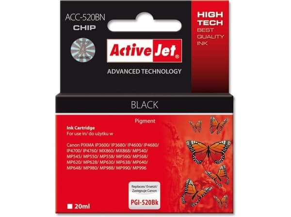 Tusz Activejet ACC-520BN / PGI-520Bk (musta)