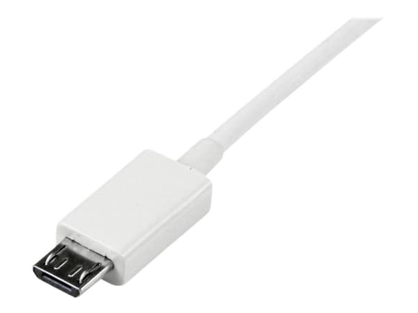 StarTech.com 3.3 ft. (1 m) USB to Micro USB Cable - USB 2.0 A to Micro B - White - Micro USB Cable (USBPAUB1MW) - USB-kabel - mikro-USB typ B (hane...