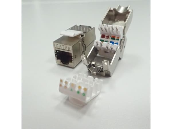 Netrack - Keystone-konektor - RJ-45 (hun) - FTP - CAT 5e - keystone-stik - sølv