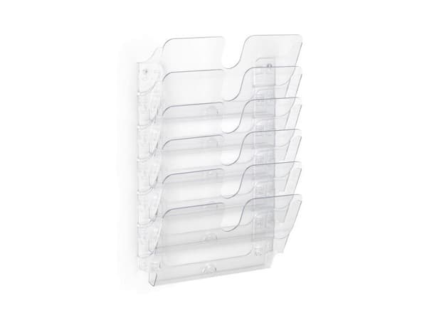 DURABLE FLEXIPLUS - Bokhållare - väggmonterbar - 6 utrymmen - för A4 - transparent