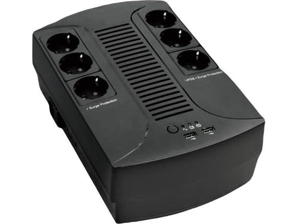 UPS EuroCase 4 pistorasiaa musta (EA200PLUS-850VA-EVO)