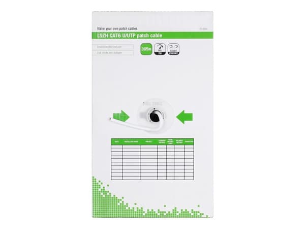 DELTACO - Samlet kabel - UTP - CAT 6 - hvit