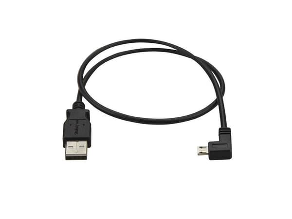 StarTech Left Angle Micro USB Cable - 1 ft / 0.5m - 90 degree - USB Cord - USB Charger Cable - USB to Micro USB Cable (USBAUB50CMLA) - USB-kabel - ...