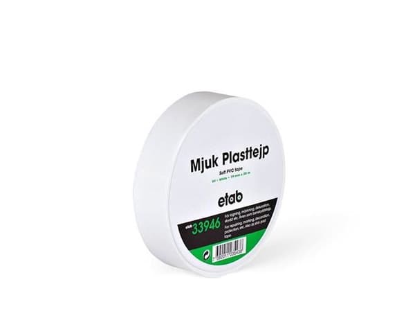 PVC-teippi 25 mm x 20 m, valkoinen