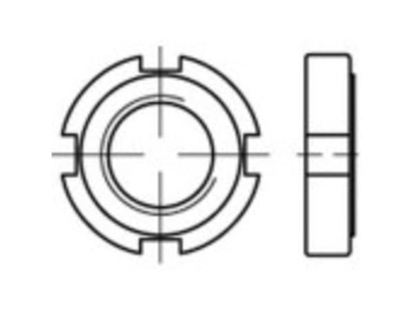 TOOLCRAFT TO-9978954 Lukitusmutterit M62 DIN 1804 Teräs 10 kpl