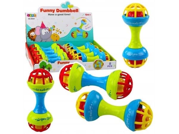 Rattle Infant Teether Hantelek värikäs värikäs