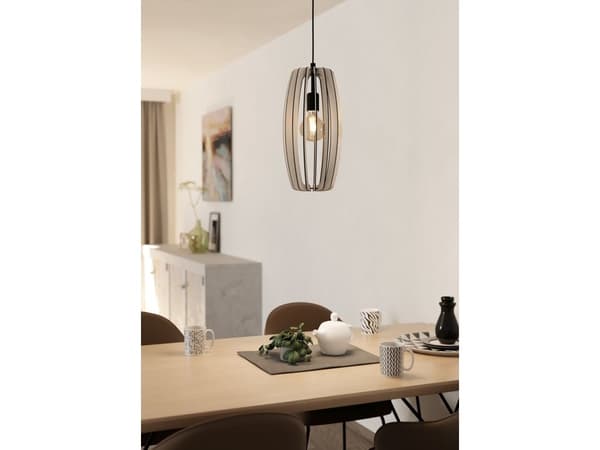EGLO BAJAZZARA pendellampe E27 sort/sand