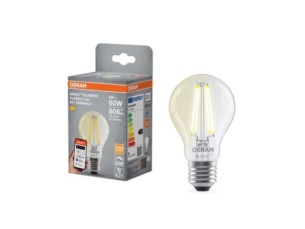 Osram SMART+, 6 W, 60 W, E27, 806 lm, 15000 timer, Varm hvit