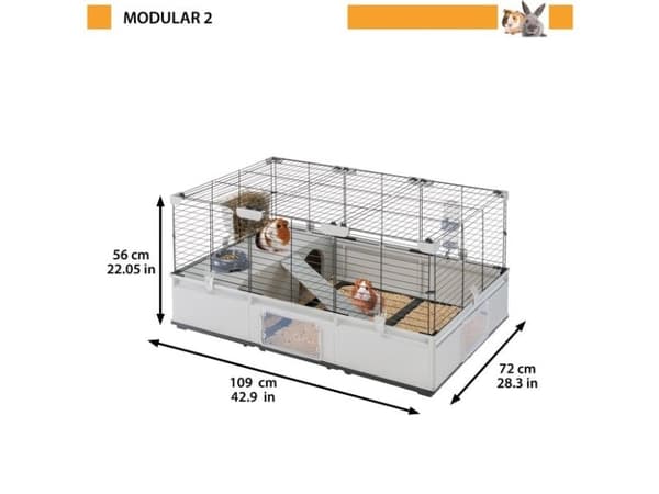 Ferplast Modular 2 - bur til kaniner og gnavere
