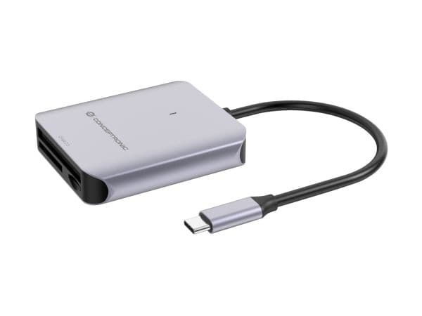 Conceptronic kortleser USB-C 3.2 til SD/TF 4.0/CFast2.0 svart