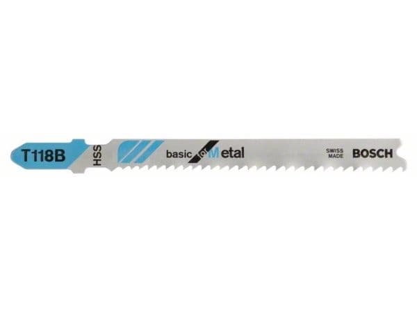 Bosch basic for Metal T 118 B - Sagblad - for blikk - 5 deler - lengde: 92 mm