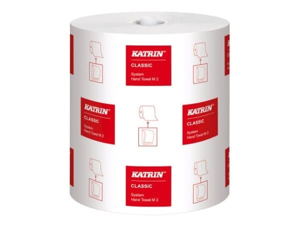 Handduksrullar Katrin 58198 2-lagers 170 m vit (6 st)