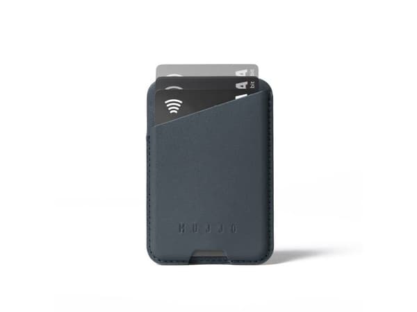 Mujjo MagSafe Card Wallet for iPhone 12-17 with Premium Velore Leather - Basalt