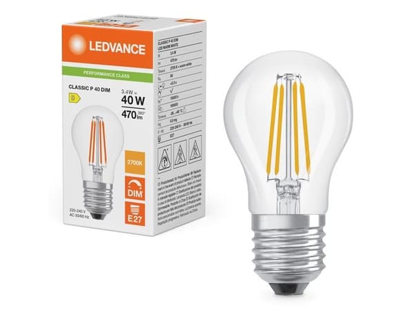 LED DROP 3,4W 827 KIRKAS E27
