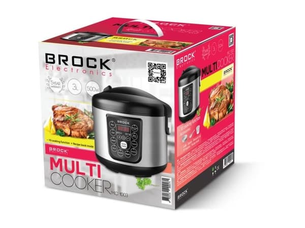 Brock Electronics MC 1003, 3 l, 700 W, Silver, Plast, Rostfritt stål, LED, Knappar