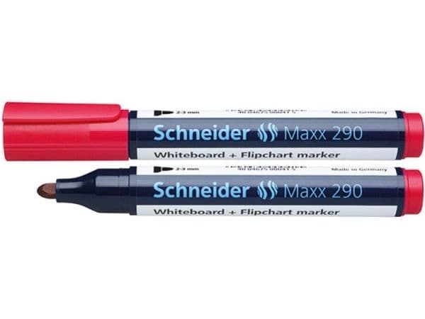 Schneider Maxx 290 - Markør - for flippover, whiteboard - rød - 1-3 mm