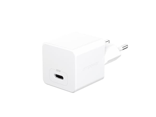 empower by PanzerGlass - Strömadapter - 30 Watt - Strömmatning 3.1 (USB-C) - silvervit