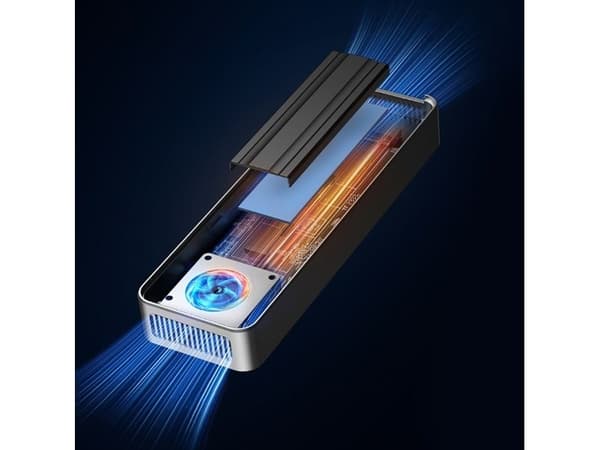 Orico M.2 NVMe USB-C 3.2 diskhylster 20Gbps - sølv
