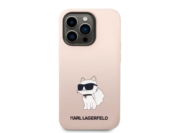 Karl Lagerfeld silikonskal Choupette för iPhone 14 Pro Max - rosa