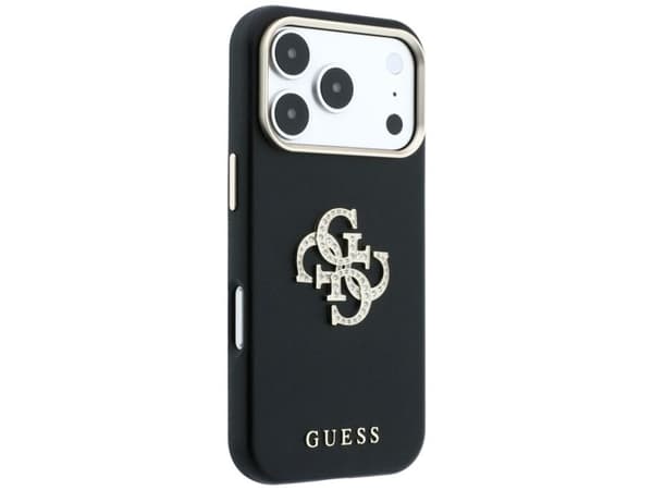 Deklas Guess Smooth & Big Strass Logo Case for iPhone 18 Pro / 17 Pro - Juodas