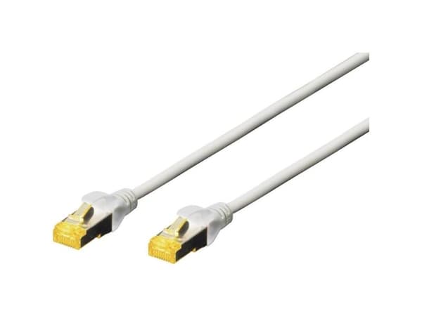 DIGITUS - Patchkabel - RJ-45 (han) til RJ-45 (han) - 5 m - SFTP - CAT 6a - booted, halogenfri, knastfri - grå