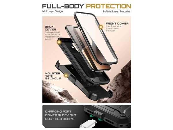 Supcase UB Pro etui till iPhone 17 - Sort
