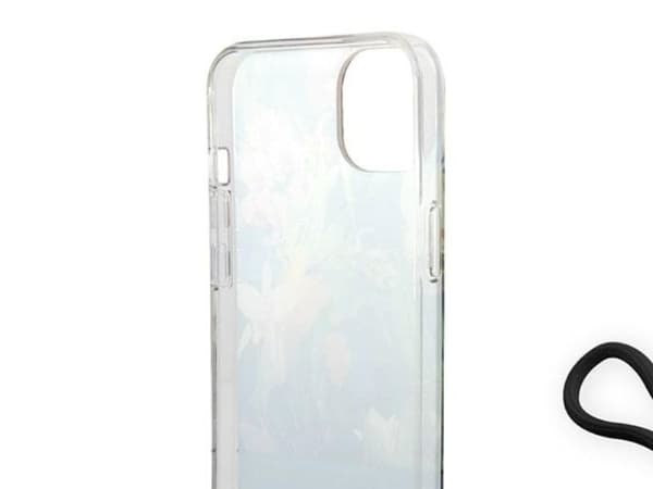 Guess GUOHCP14MHFLSB iPhone 14 Plus 6.7" blå / blå hardcase Flower Strap