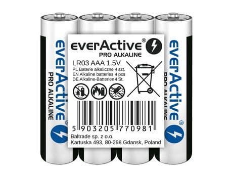 Alkaline batterier everActive Pro Alkaline LR6 AA - 4 stk.
