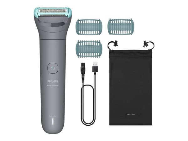 Philips 3000 Series BG3485 - Trimmer - trådløs - mellomgrå