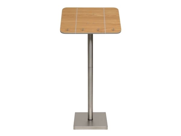 Securit® MENU STAND i rustfrit stål og teak