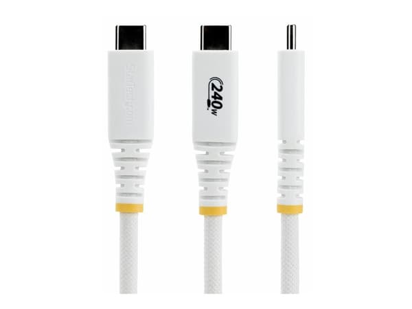StarTech.com S2CEPR1MW-USB-CABLE, 1 m, USB C, USB C, USB 2.0, 0,48 Gbit/s, Valkoinen