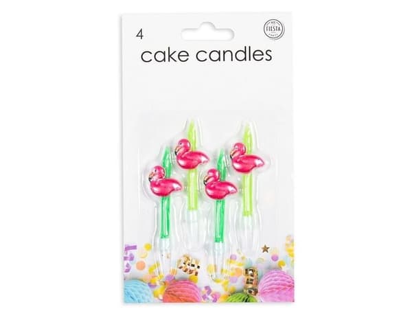 Flamingo kakku kynttilä