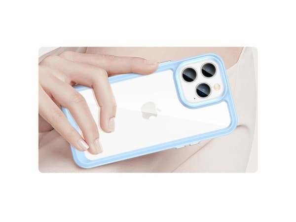 Outer Space Case iPhone 14 Pro Max hardt deksel med gel-ramme - blå