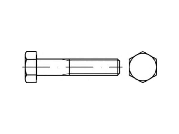 TOOLCRAFT sekskantskrue utvendig 83931, stål, 100 stk