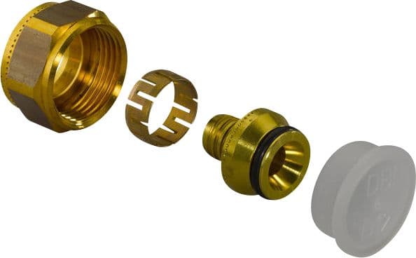 Uponor kobl.sæt 3/4 16-2 Pex - forkromet messing UPONOR Eurokonus