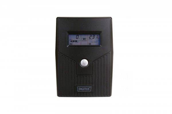 DIGITUS Line-Ineractive LCD BASIC UPS, 800VA/480W, 1x12V/9Ah, AVR, 2x Schuko CEE 7/3