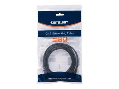 Intellinet Patchkabel RJ45 U/UTP Cat6 5.00m Hebelschutz schw